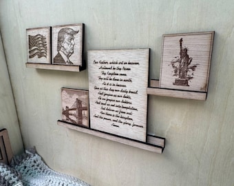 Miniature Wall Shelf Set of 3 – Dollhouse Display Ledges for Paintings & Decor