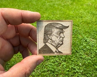 Mini Trump Portrait for Dollhouse Décor | 1:12, 1\6 Scale Miniature Wall Art