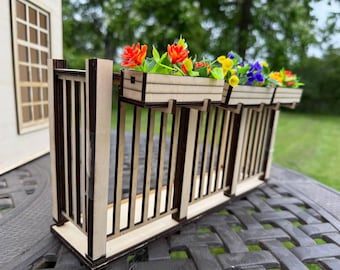 DIY Dollhouse Balcony Kit – Miniature Balcony for Room Boxes and Dollhouses, 1\6 and 1:12 Scale