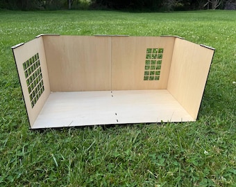 Stackable Dollhouse Roombox | Modern Miniature Dollhouse Kit  1:6 & 1\12 Scale