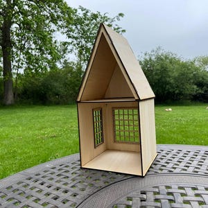 Stackable Dollhouse Room Box with Panoramic Windows: 1/6 & 1/12 Scale