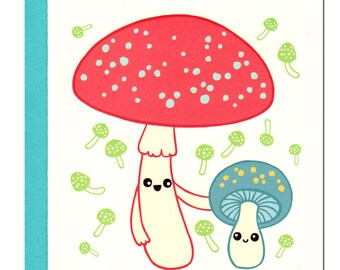 Hey There Buddy Mushroom Card