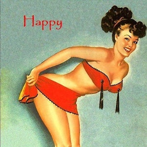 Pinup Birthday Card - Etsy