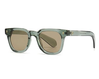 Retro-Sonnenbrille mit quadratischen Nieten und UV400-Schutz