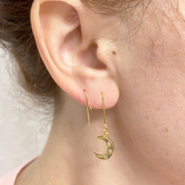 Ear Thread Earrings Etsy