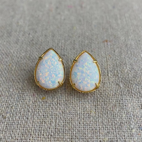 Teardrop Opal Studs Teardrop Opal Studs