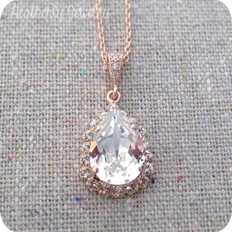 Swarovski Crystal Faux Diamond Halo Teardrop Pendant Pave Rose - Swarovski Pendant Pave Crystal Teardrop Swarovski Crystal Faux Diamond Halo Teardrop Pendant Pave Rose - Swarovski Pendant Pave Crystal Teardrop