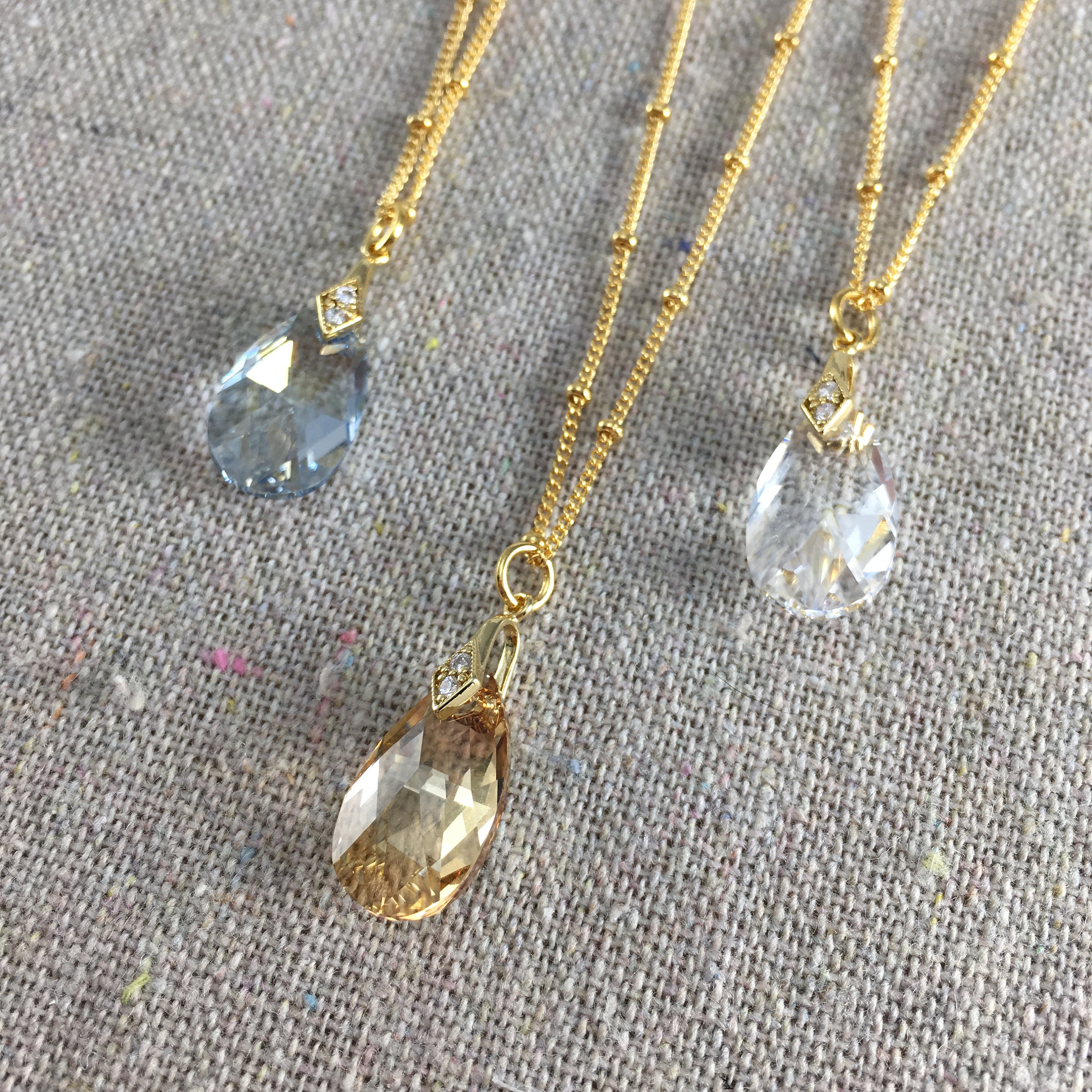 Teardrop swarovski hotsell element necklace