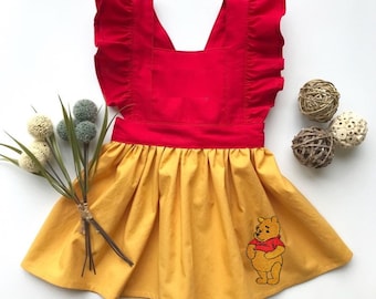 Winnie the Pooh Dress Smash Cake First Birthday Clothes Outfit Bear