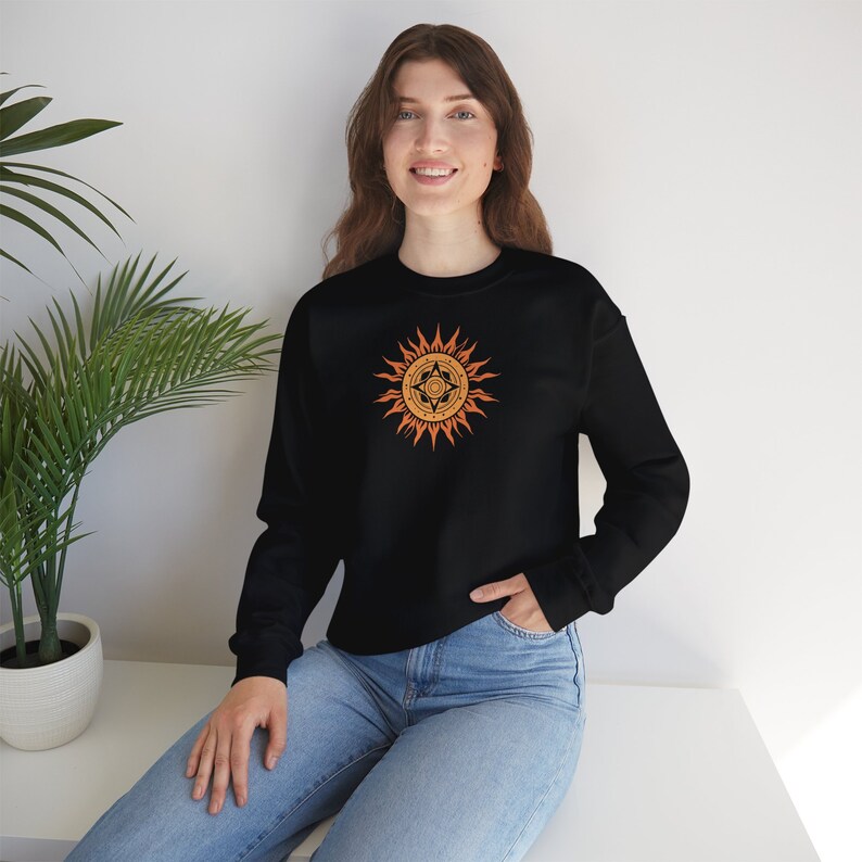 Celestial Unisex Heavy Blend Crewneck Sweatshirt By Gildan 18000 imagen 7