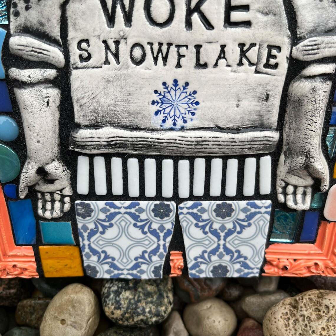 Woke Snowflake. handmade Original Little Mixed Media Mosaic Etsy