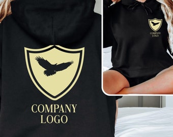 Custom Logo Hoodie, Your Business Logo Or Brand Logo Hoodie, Front and Back Logo Hoodie,Team Logo Hoodie, Your Design Here,Company Logo Gift