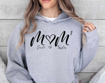 Mom To The Power Of Hoodie, Personalized Mom Hoodie, Mom With Kids Names Hoodie, Mom Gift From Kids, Mothers Day Hoodie, Mom Birthday Gift