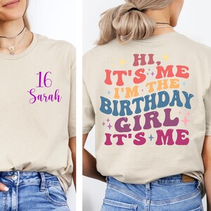 It&#39;s Me Hi I&#39;m the Birthday Girl It&#39;s Me T-Shirt,  Birthday Girl Shirt, Personalized Birthday Shirt, Birthday Party Tee, Birthday Gift Shirt