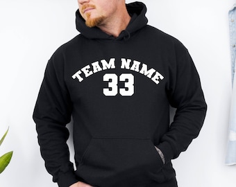 Custom Sports Hoodie, Personalized Sports Hoodie, Team Name Your Name and Number Hoodie,Front Name and Number Hoodie,Your Own Writing Hoodie
