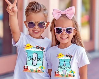 Custom Kids Summer T-Shirt, Kids Beach Shirts For Summer Time, Custom Kid Vacation Shirt, Matching Summer Shirt, Gift For Summer,Summer Kids