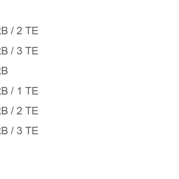 Football Personnel Groupings