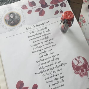 LILITH 2022 | Book of Shadows | PDFS | Grimoire | Grimoire Downloads | Goddess Spell Pages | Instant Downloads | Lilith Printable Pages