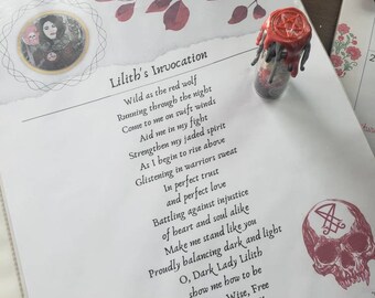Strony Księgi Cieni Lilith | Zaklęcia Bogini, Grimoire (pliki PDF do pobrania)