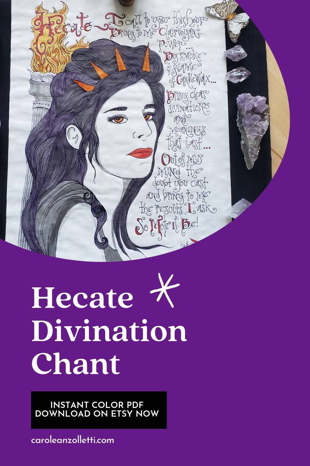 Hecate Divination Chant Instant Color PDF Download For Your Etsy