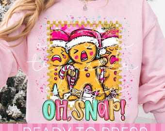 Oh Snap Crying Gingerbread Men - Ready to Press DTF Transfer