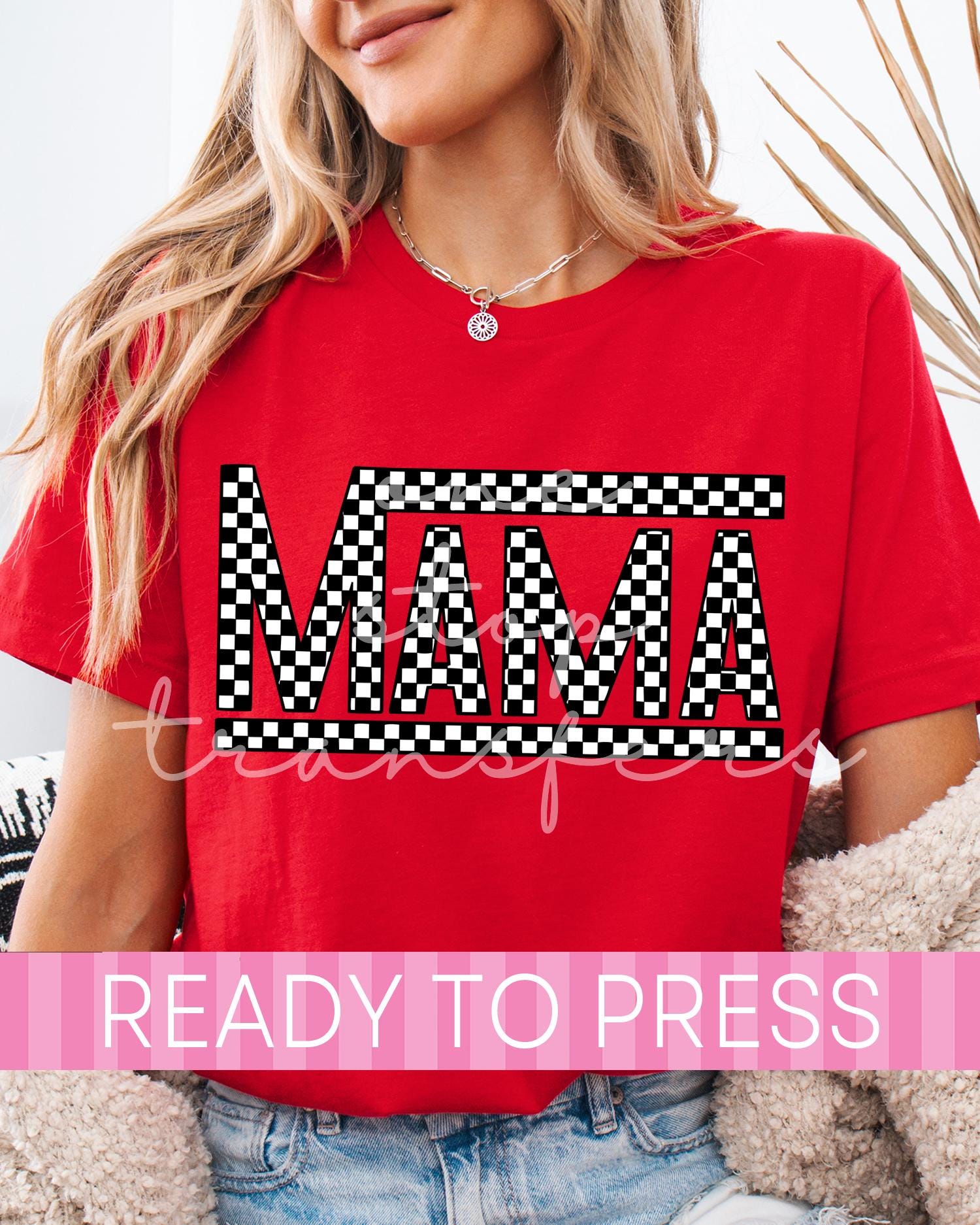 Retro Black and White Checker MAMA - Ready to Press DTF Transfer - Etsy