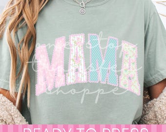 Shabby Chic Pastel Mother's Day MAMA - Ready to Press DTF Transfer