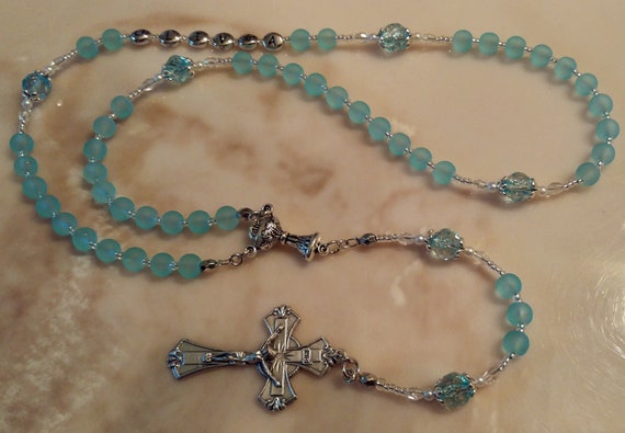 christening rosary beads