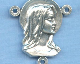 Virgin Mary & Fatima Profile Rosary Centerpieces 5/8 in. - 5 Pack