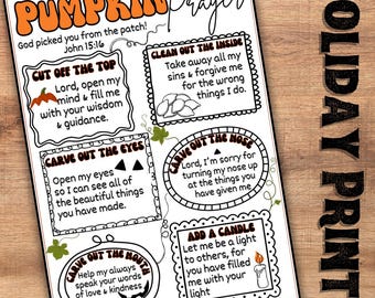 Christian Pumpkin Prayer Activity: Halloween Handout (PDF)