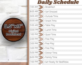 Kids Daily Schedule Template: Homeschool Routine (Editable PDF)