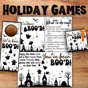 You&#39;ve Been Booed Boo Box and Boo Basket Tags, You Have Been Booed Halloween Goodie Bag Tags For Classroom, Work Office Coworker or Neighbor