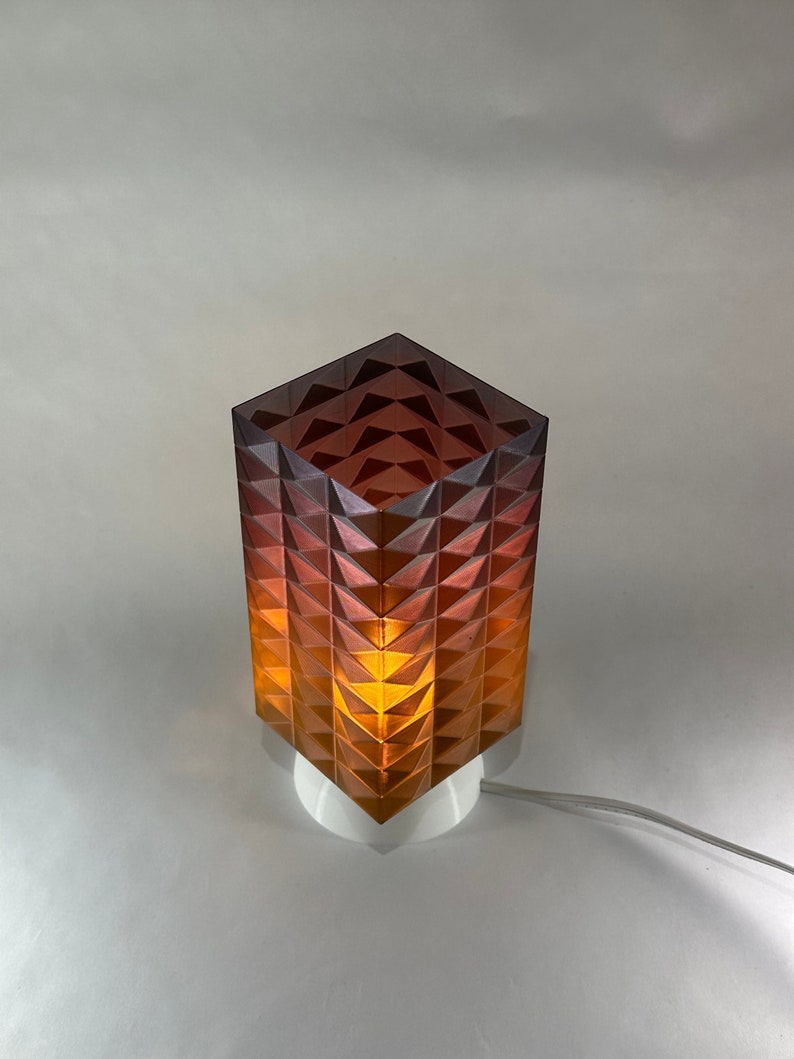 3D Printed Geometric Square Light - Accent Light - Etsy