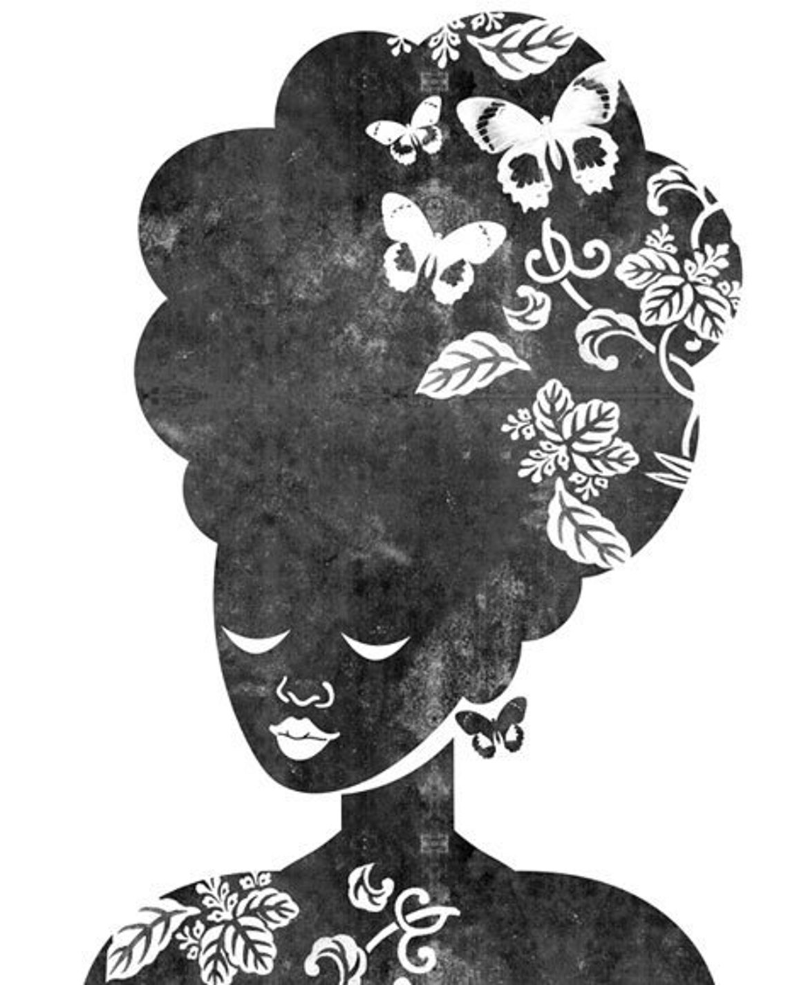 Queen of the Butterflies Art Butterfly Queen Silhouette Etsy