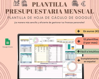 Plantilla para presupuesto personal mensual EN ESPAÑOL (EUROS) - Hojas de cálculo Google