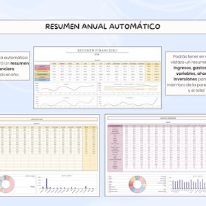 Digital Income and Expense Planner for Couples in Spanish - Monthly Personal Budget Template, Google Sheets image 9