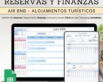 Airbnb bookings and finance planner: income and expense tracking for hosts, vacation rental property management, and spreadsheet