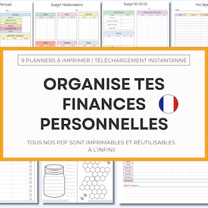 Budget Planner en Français, Feuille d&#39;Organisation du Budget, Pack de fiches budget pour Finances Personnelles, Budget Mensuel Français, PDF