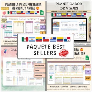 Digital Planners PDF Package - Budgeting, Habit Tracking, Home Cleaning, Travel Planning, and Annual Calendar