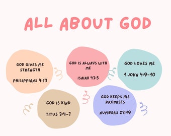 All about God - A4 Children's Poster