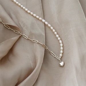 Collar de perlas de agua dulce, plata de ley 925, joyería para mujer, alta calidad, joyería fina, día de la madre imagen 5