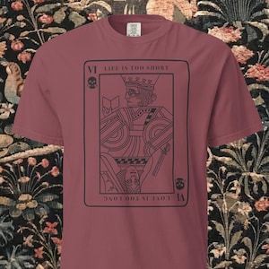 Maglietta Comfort Colors con le carte da gioco della Sesta Casa V2 // Gideon The Ninth // Harrow The Ninth // Nona The Ninth // The Locked Tomb