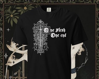One Flesh One End Comfort Colors T Shirt V2 // Bookish Shirt // Gideon der Neunte // Hugg die Neunte // Nona die Neunte // The Locked Tomb