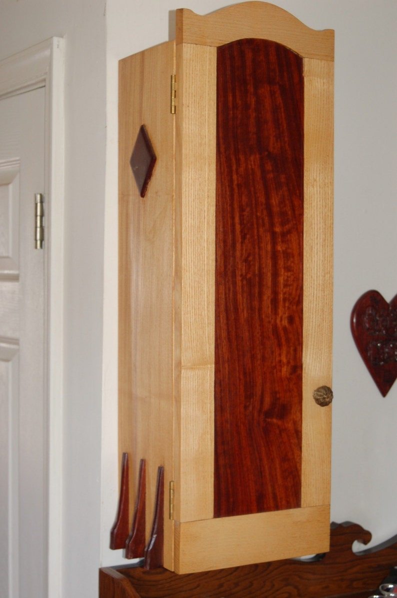 Ash and Padauk Hanging Cabinet image 4