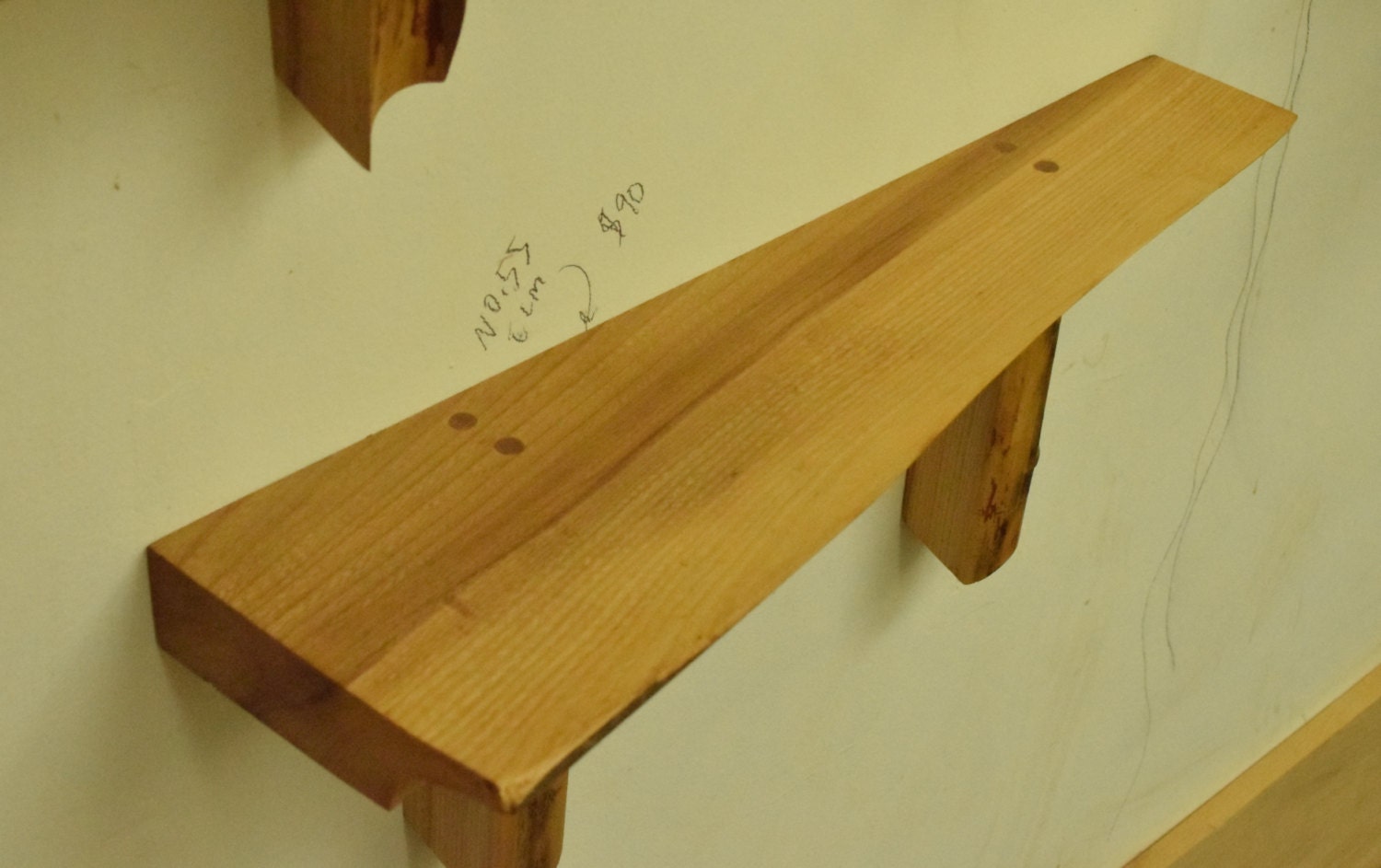 No. 55 Thick Elm Live Edge Shelf Etsy