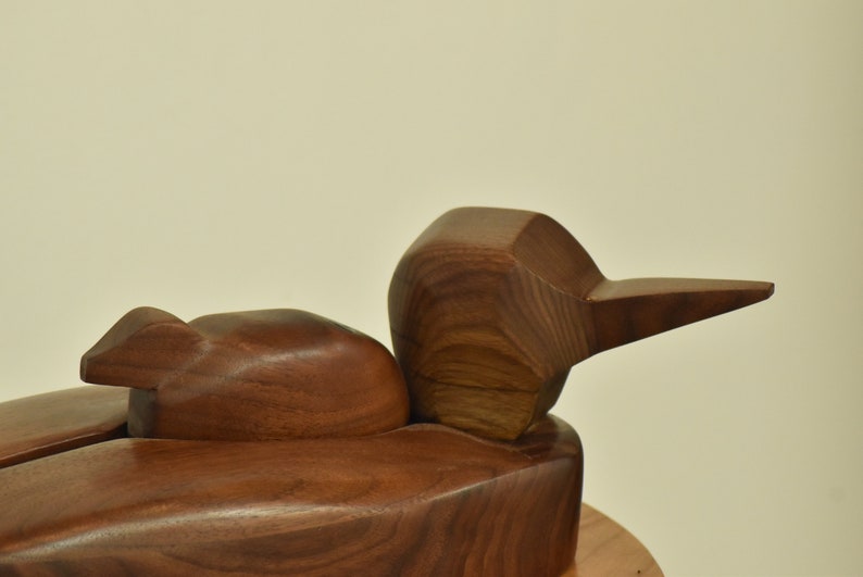 Mother Loon wooden sculpture afbeelding 10