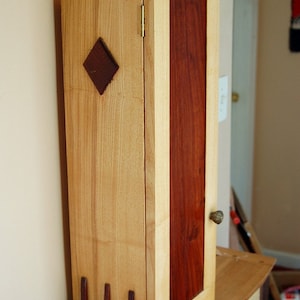 Ash and Padauk Hanging Cabinet image 1