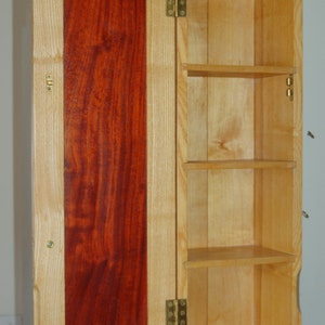 Ash and Padauk Hanging Cabinet image 2