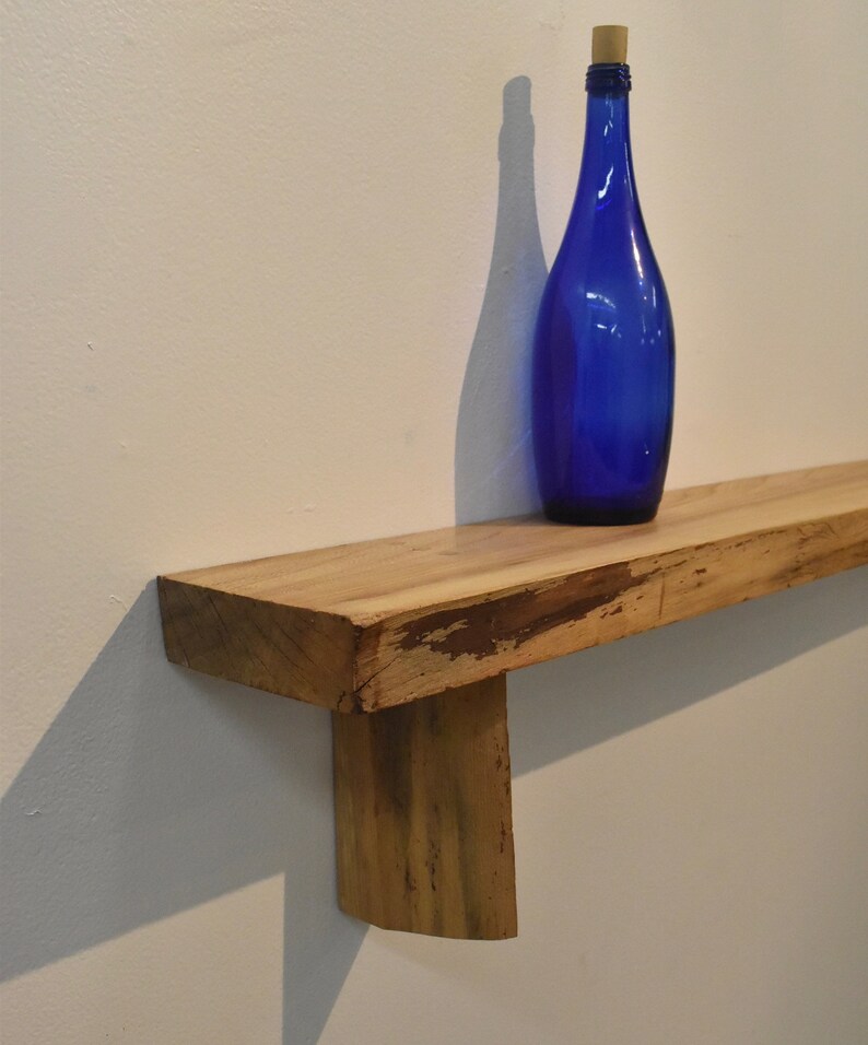 No. 62 Thick Elm Wood Live Edge Shelf Etsy
