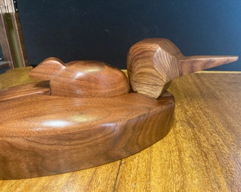 Mother Loon - wooden sculpture